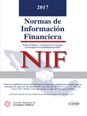 cover image of Normas de Información Financiera (NIF) 2017